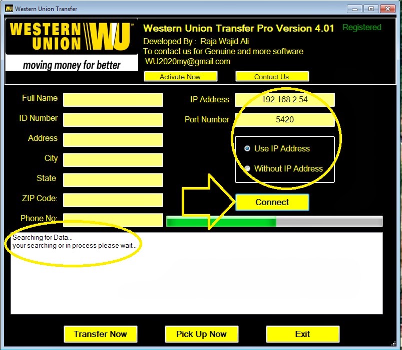 western union bug software activation code